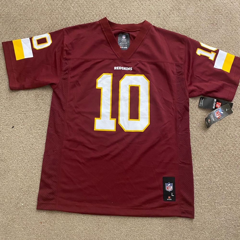 NFL Youth Burgundy V-Neck Team Apparel Jersey